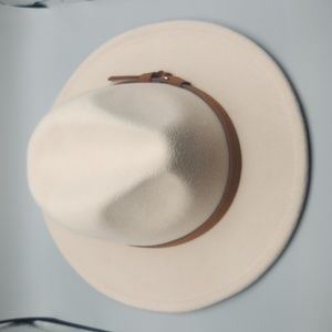 Cream Fedora with Band